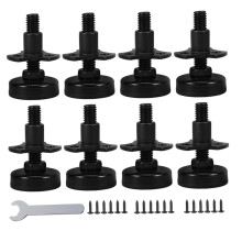 8pcs Adjustable Furniture Leg Levelers Set Heavy Duty Leveling Feet for Tables Chairs Desks with Floor Scratch Protection