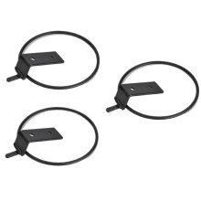 Wall Plant Holder 3pcs 15cm Black Iron Hanging Flower Pot Ring Set for Balcony Decor