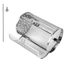 Air Fryer Rotating Basket Stainless Steel 360 Rotation Type D for French Fries Nuts BBQ Baking