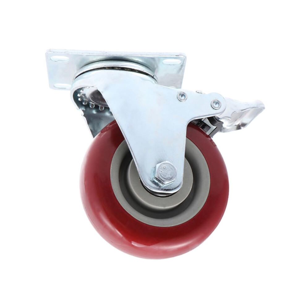 2Pcs Heavy Duty Swivel Caster Wheels With Brake, Tpr 2 Inch Quiet NonâMarking 360 Rotation For Furniture And Workbench 9351714678605
