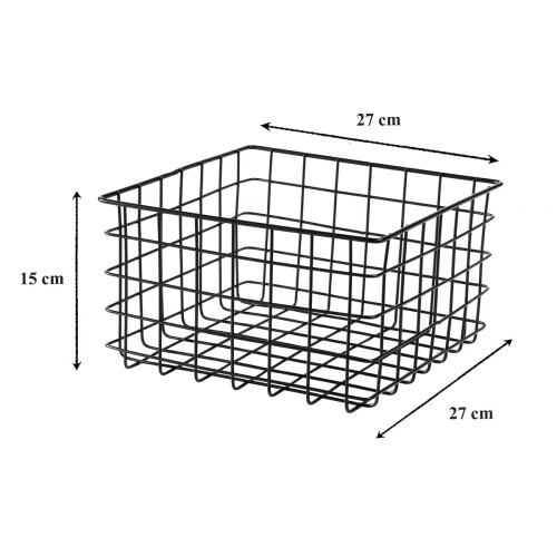 Small black wire basket - H16 cm 2