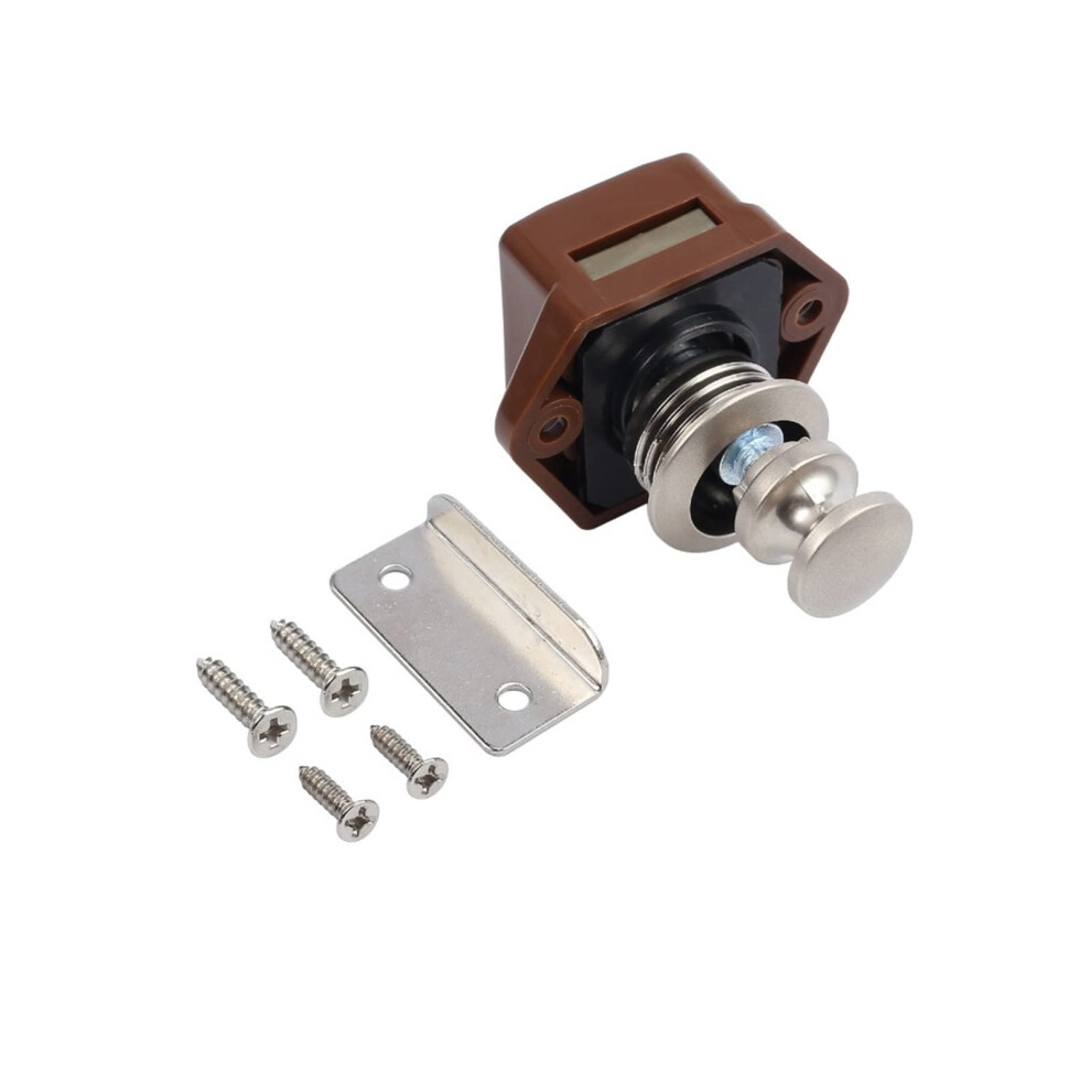 Push Button Cabinet Lock Keyless Drawer Latch For Rv Caravan Cupboard Door Pearl Nickel Finish 9351714678759