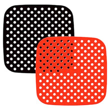 Silicone Air Fryer Mat 7.5 Inch Square Reusable Nonstick Heat Resistant Grill Liner Easy to Clean