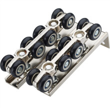 Sliding Door Roller Wheels for 30x30 Rail, Noise Reduction Ball Bearing Pulley Set, Smooth Action
