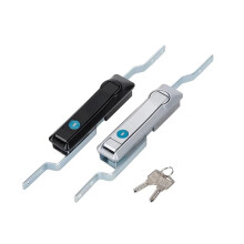 2 Sets Zinc Alloy Gate Lock MS828 Durable Silver Door Lock for Cabinet and Power Distribution