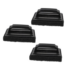 3pcs Grill Cleaning Brush with Ergonomic Handle, Durable PP Sponge BBQ Grill Scrubber for Fast Grease Removal