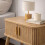 Vintage Bedside Table with 2 Sliding Doors, H58cm - ERNEST 3