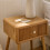 Bedside table with 1 drawer and slatted fronts, 52 cm high - AVA 3