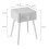 Bedside table with 1 drawer and slatted fronts, 52 cm high - AVA 4