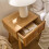 Bedside table with 1 drawer and slatted fronts, 52 cm high - AVA 6