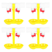 4 Pack Automatic Chicken Waterer with Steel Ball Valve, SpillReducing Quail Drinking Fountain for Cages