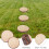 Qumonin round log paver step stones 2 pcs 4