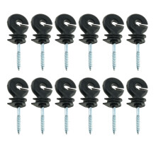 12 Pack SelfTapping Screwin Electric Fence Insulators for Wooden Posts, Durable and Secure Wire Support
