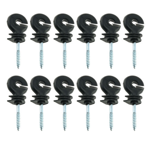 12 Pack SelfTapping Screwin Electric Fence Insulators for Wooden Posts, Durable and Secure Wire Support
