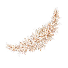Delicate Waved Pattern Rhinestones Hair Accessory For Bridal