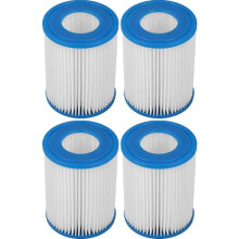 Pool Filter Cartridge Type I for Bestway Pools and Spas, Reusable Easy Replacement 4 Pack Filter Set