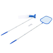 Two Piece Pool Maintenance Kit with Ergonomic Grip, Easy Clean Storage, Multicolour Finish