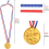 30-pack guldplastmedaljer för barn - tävling och 3