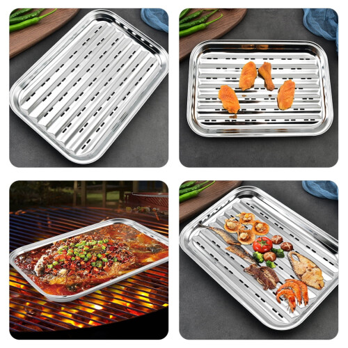 Pan Filter Pan Grill Serveringsfat Grillkött Förvaringsfat 1
