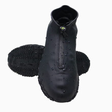 Waterproof Silicone Shoe Covers with Zipper Lock, NonSlip Reusable Rain Boot Protectors for Outdoor Use