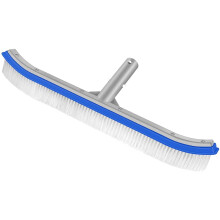 18 Inch Pool Brush with Aluminum Back and Firm Nylon Bristles for Walls, Tiles and Floor Cleaning