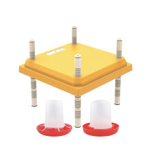Chick Brooder Heater 12x12 with Adjustable Temperature and Height Plate, Feeder and Waterer for 20 Chicks