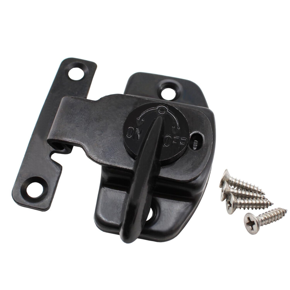 4 Pcs Black Dining Table Locks Set, Durable Metal Leaf Latches With Screws For Secure Table Connection 9771547054863