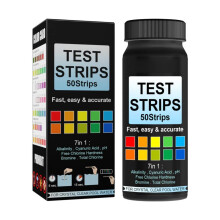 7 in 1 Pool Test Strips 50 Pack for Swimming Pool and Spa Water Quality, Easy Dip and Fast Results