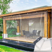 Clear Heavy Duty Tarp 10x10FT Waterproof Transparent Tarpaulin Rainproof Cover for Patio Garden Balcony