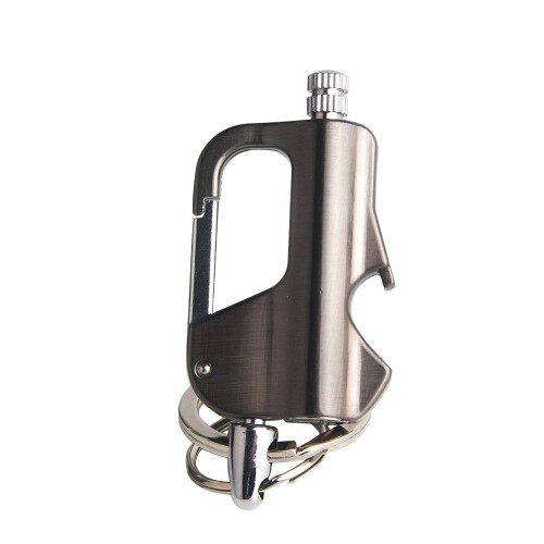 Permanent Match Flint Fire Starter Keychain Lighter with LED Flashlight Waterproof Survival Camping