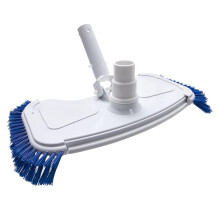 Weighted Pool Vacuum Head with Side Brushes, Swivel Hose Connection, EZ Clip Handle for Inground and Above Ground Pools