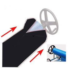 Pool Solar Blanket Reel Protective Cover 216x38in Black UVResistant DebrisBlocking for Above Ground and Inground Pools