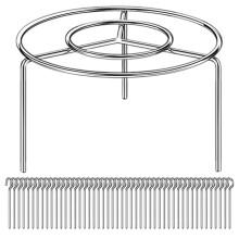 Air Fryer Skewer Rack Stainless Steel Vertical Kebab Holder for Large Capacity 360 Crisp Cooking