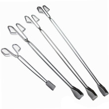 4pcs Stainless Steel Trash Pickup Tongs with Long Reach and Ergonomic Scissor Grip for Outdoor Cleanup