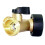 Lingozi Messing-2-Wege-Gartenschlauchverbinder, robust 6