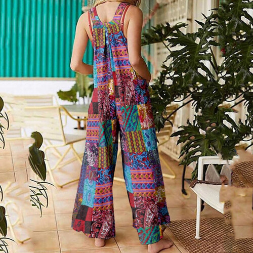 Honeeladyy Udsalg Jumpsuits til kvinder Sommer Afslappet Ærmeløs Løs 2