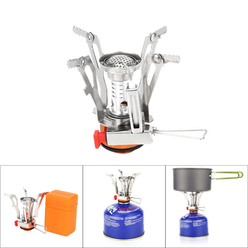 med utomhuscamping Piezo Ignition Backpacking Stove Portable Camping 1