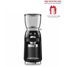 (Pale Blue) Smeg CGF11 50's Retro Style Coffee Bean Grinder - Free Gift RRP 20!