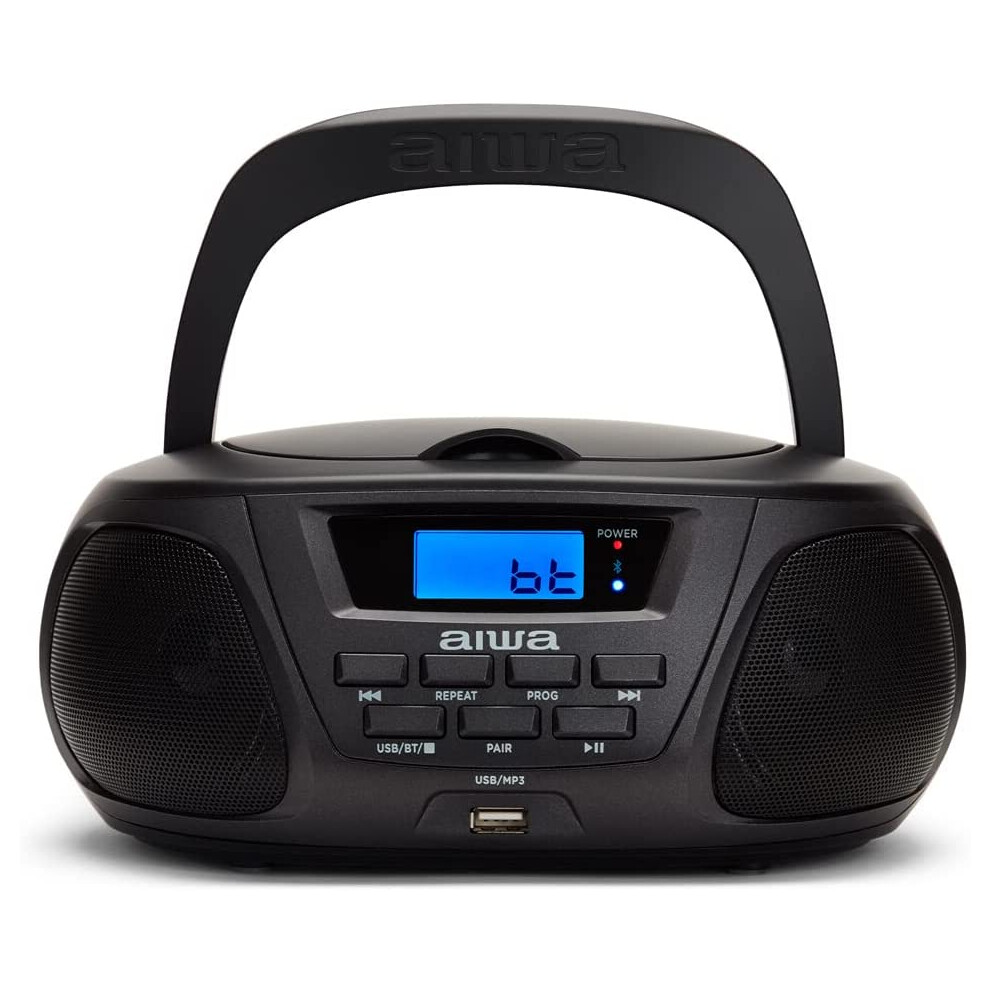 (Red) Aiwa Bbtu-300 Boombox Portable Cd Radio Red 8435256897043