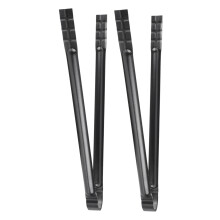 2pcs BBQ Charcoal Tongs Long Handle Heat Resistant Metal Fireplace Log Tongs Set