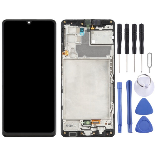 Γνήσια οθόνη LCD Super AMOLED για Samsung για Galaxy A42 5G SM-A426 Digitizer Full Assembly με πλαίσιο (Μαύρο) 1