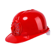Solar Safety Helmet Red with SolarPowered Cooling Fan, Adjustable Lightweight Hard Hat for Construction Outdoor Work