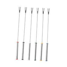 6pcs Stainless Steel Barbecue Skewers Set Reusable Grilling Forks for Outdoor BBQ Cooking