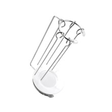 Adjustable Stainless Steel BBQ Skewer Rack with Hooks for Even Heat Grilling and Outdoor Kebab