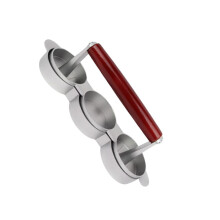 Aluminum Alloy Burger Press Triple Patty Maker for Uniform Hamburgers Grilling and Camping