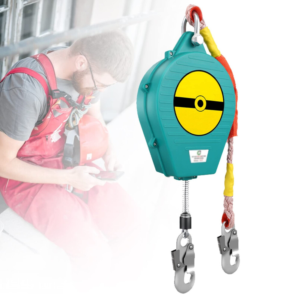 15M Self Retracting Lifeline Fall Protection Device With Automatic Fall Arrest And Speedsensing Brake System For Construction And Roofing Safety 9351714681087