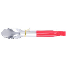 Small Stainless Steel Kitchen Tongs with AntiScald Grip for BBQ Cooking and Multipurpose Use