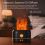 （Black）Aroma Diffuser Compatible with Essential Oils Color Changing Flame Air Humidifier Compatible with Home Office 3