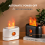 （Black）Aroma Diffuser Compatible with Essential Oils Color Changing Flame Air Humidifier Compatible with Home Office 4