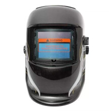 Professional Auto Darkening Welding Helmet Black Flame Design Solar Powered Full Face Protection